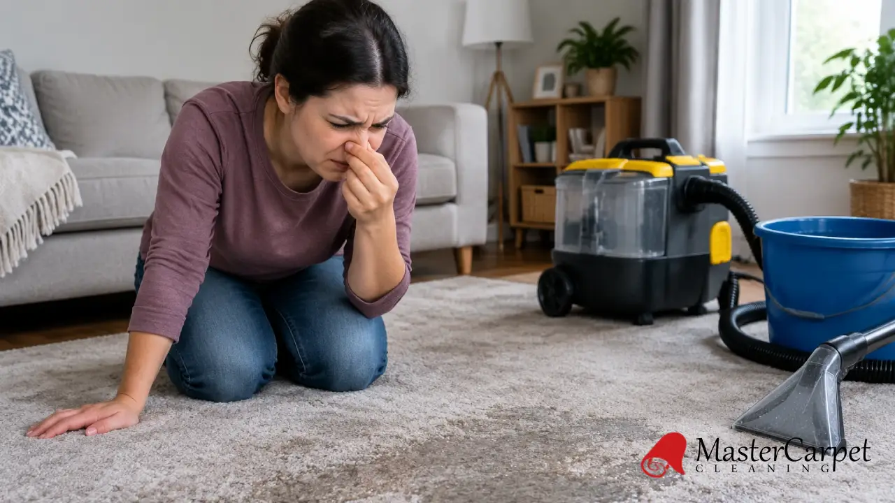 why does carpet smell after cleaning?